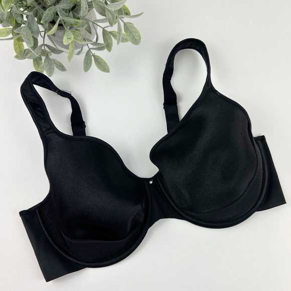 Playtex Love My Curves Full Coverage Perfect Life Underwire Bra S520 Black 38D - Picture 1 of 4